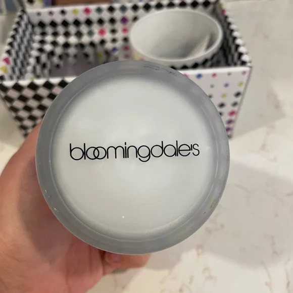 Bloomingdale's Diamond Checkered Glass Candle Holders - Picture 4 of 5